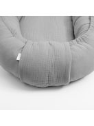 Muszlin babafészek kisbabák számára New Baby light grey