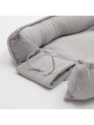 Muszlin babafészek kisbabák számára New Baby light grey