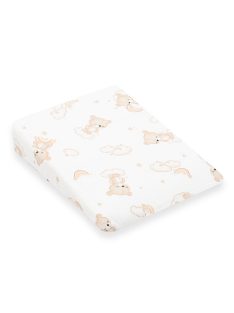   Baba párna huzat- ék alakú New Baby BASIC fehér 30x37 cm bear beige