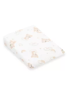   Baba párna huzat- ék alakú New Baby BASIC fehér 30x37 cm bear beige