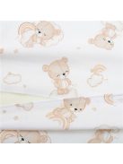 Baba párna huzat- ék alakú New Baby BASIC fehér 30x37 cm bear beige