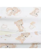 Baba párna huzat- ék alakú New Baby BASIC fehér 30x37 cm bear beige