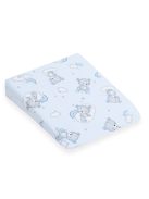 Baba párna huzat- ék alakú New Baby BASIC fehér 30x37 cm bear blue