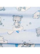 Baba párna huzat- ék alakú New Baby BASIC fehér 30x37 cm bear blue