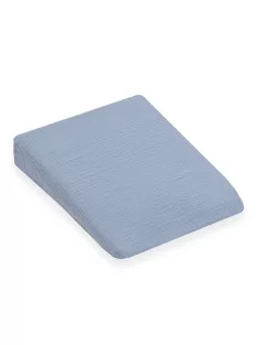   Muszelin Baba párna huzat- ék alakú New Baby STANDARD 30x37 cm blue