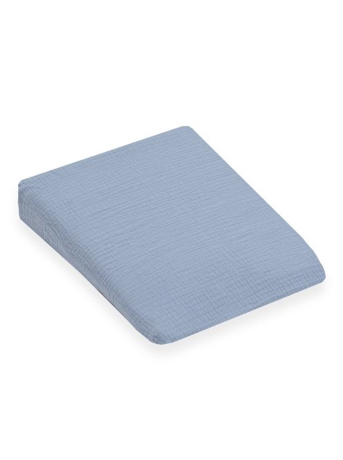 Muszelin Baba párna huzat- ék alakú New Baby STANDARD 30x37 cm blue