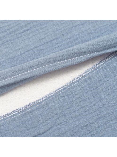 Muszelin Baba párna huzat- ék alakú New Baby STANDARD 30x37 cm blue