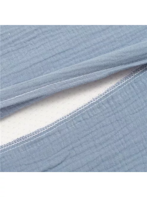 Muszelin Baba párna huzat- ék alakú New Baby STANDARD 30x37 cm blue