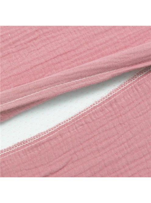 Muszelin Baba párna huzat- ék alakú New Baby STANDARD 30x37 cm pink