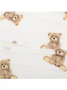   Muszelin Baba párna huzat- ék alakú New Baby STANDARD 30x37 cm bear