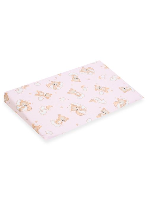 Baba párna huzat- ék alakú New Baby BASIC 59x37cm bear pink