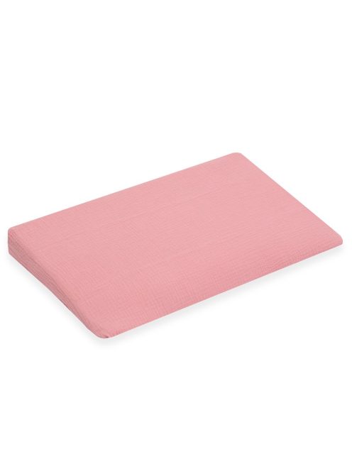 Muszelin Baba párna huzat- ék alakú New Baby STANDARD 59x37cm pink