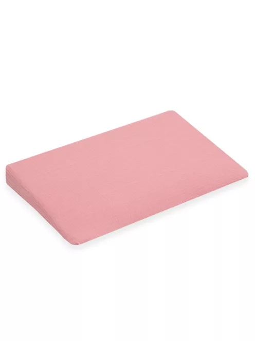Muszelin Baba párna huzat- ék alakú New Baby STANDARD 59x37cm pink
