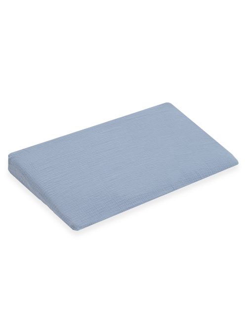 Muszelin Baba párna huzat- ék alakú New Baby STANDARD 59x37cm  blue