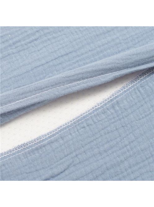 Muszelin Baba párna huzat- ék alakú New Baby STANDARD 59x37cm  blue