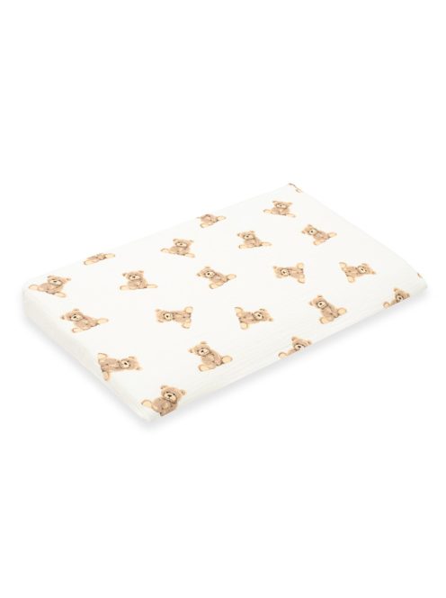 Muszelin Baba párna huzat- ék alakú New Baby STANDARD 30x37 cm bear