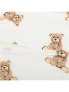 Muszelin Baba párna huzat- ék alakú New Baby STANDARD 30x37 cm bear