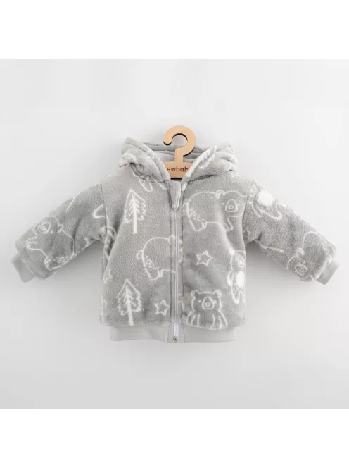 Baba bélelt Wellsoft téli kapucnis pulóver New Baby Winter times