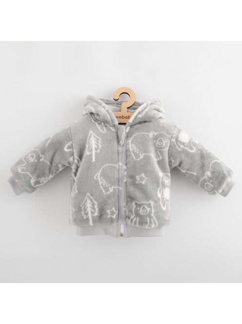 Baba bélelt Wellsoft téli kapucnis pulóver New Baby Winter times