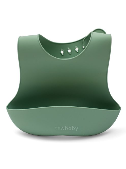New Baby zöld színű szilikon étkészlet gyerekeknek