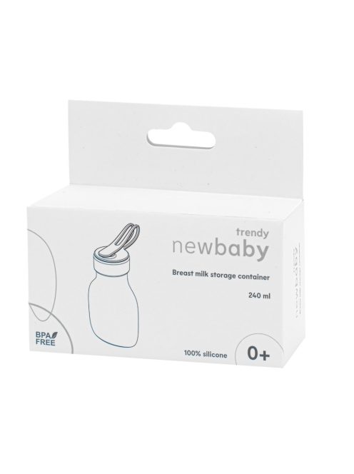 Szilikon anyatejes cumisüveg New Baby barna