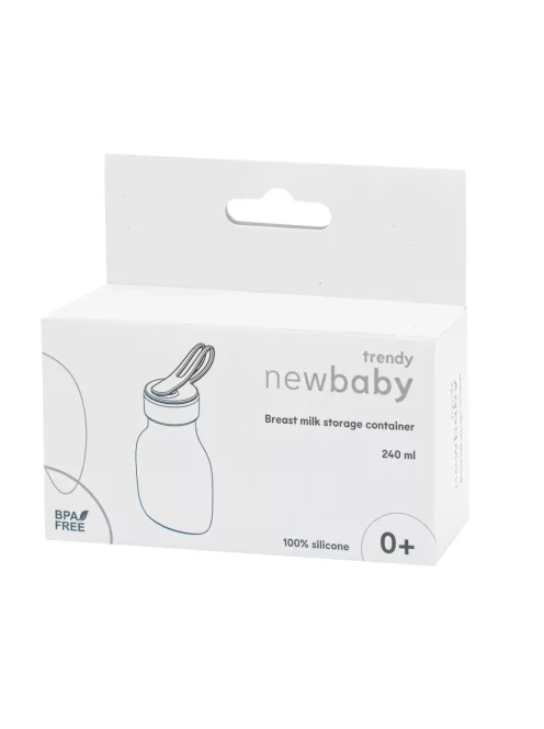 Szilikon anyatejes cumisüveg New Baby barna