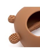 Szilikon kézi rágóka maci New Baby karamellbarna