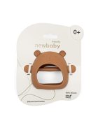 Szilikon kézi rágóka maci New Baby karamellbarna