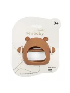 Szilikon kézi rágóka maci New Baby karamellbarna
