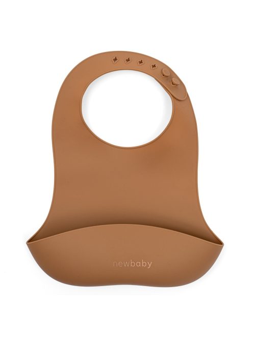 Szilikon előke New Baby barna