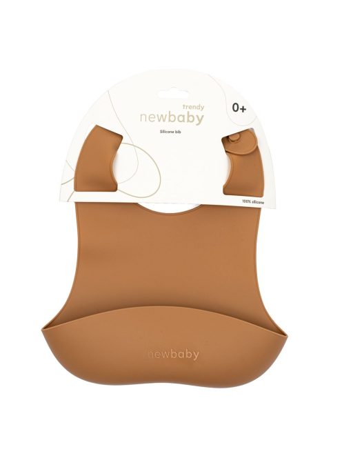 Szilikon előke New Baby barna