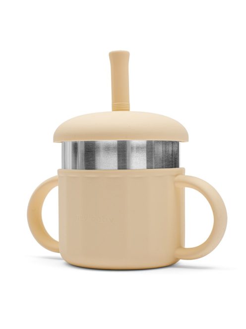 Baba szilikon pohár 2in1 New Baby bézs színben