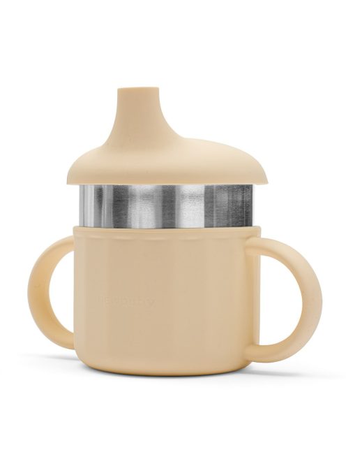 Baba szilikon pohár 2in1 New Baby bézs színben