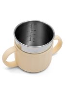 Baba szilikon pohár 2in1 New Baby bézs színben