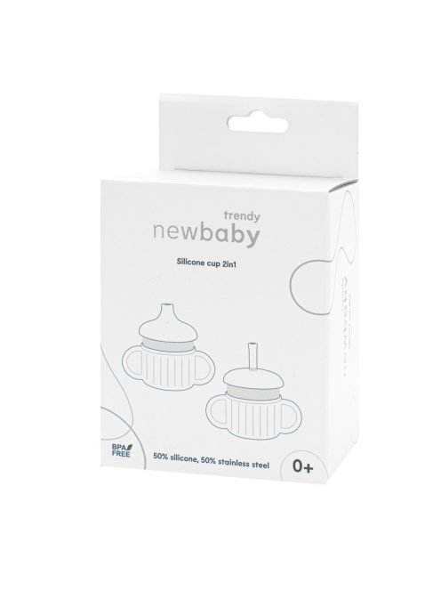 Baba szilikon pohár 2in1 New Baby bézs színben