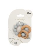 Baba szilikon rágóka gyöngyökkel New Baby zöld