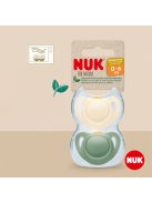 NUK For Nature latex cumi 0–6 h 2 db box zöld