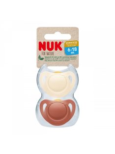 NUK For Nature latex cumi  6-18 h 2 db box piros