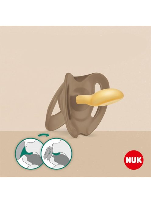 NUK For Nature latex cumi  6-18 h 2 db box piros