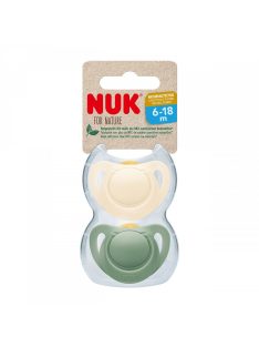 NUK For Nature latex cumi  6-18 h 2 db box zöld