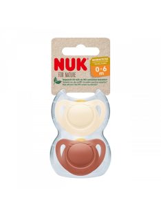 NUK For Nature latex cumi 0–6 h 2 db box piros