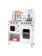 Gyerekeknek készült fa konyha kiegészítőkkel Montessori Baby Mix fehér