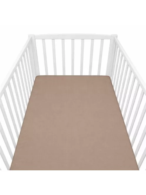 Pamut kiságyba való lepedő pamut New Baby 120x60 cm cappuccino