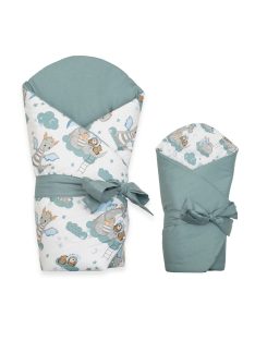 Kétoldalas gyerek pólya New Baby Sárkány 80x80 cm