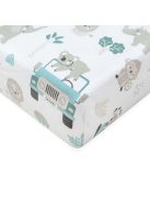 Pamut kiságyba való lepedő pamut New Baby Safari II 120x60 cm
