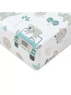   Pamut kiságyba való lepedő pamut New Baby Safari II 120x60 cm