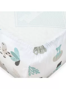   Pamut kiságyba való lepedő pamut New Baby Safari II 120x60 cm