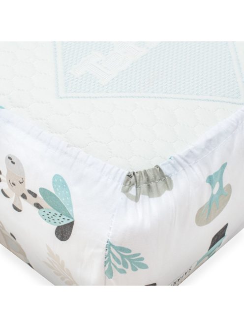 Pamut kiságyba való lepedő pamut New Baby Safari II 120x60 cm