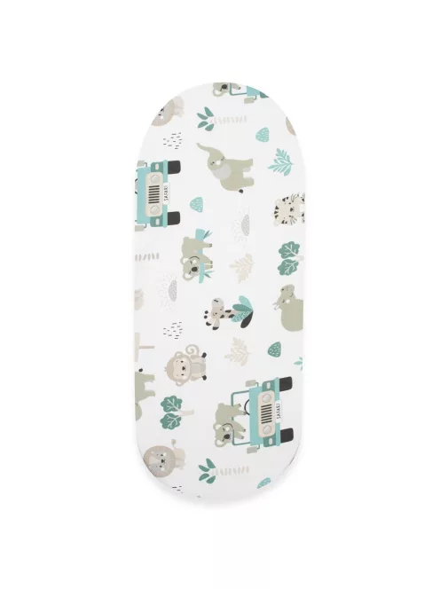 Pamut babakocsihoz való lepedő pamut New Baby Safari II 35x75 cm