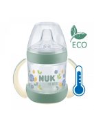 Baba tanuló itatópohár NUK for Nature hőmérséklet-jelzővel 6-18h zöld